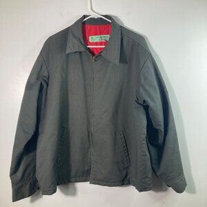 Mens Vintage Rivco Insulated Work Utility Jacket Green Red 2XL Polyester Cotton